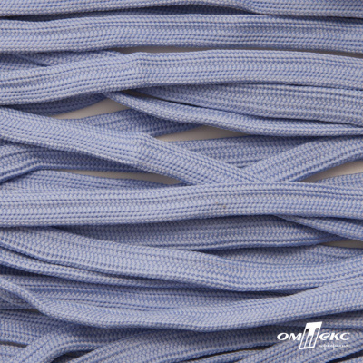 Шнур плетеный (плоский) d-12 мм, (уп.90+/-1м), 100% полиэстер, цв.259 - голубой - купить в Архангельске. Цена: 8.62 руб.