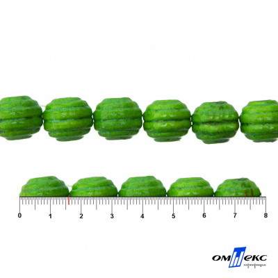 0309-Бусины деревянные "ОмТекс", 16 мм, упак.50+/-3шт, цв.019-зеленый - купить в Архангельске. Цена: 62.22 руб.