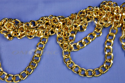Цепь металл декоративная №11 (17*13) золото (10+/-1 м)  - купить в Архангельске. Цена: 1 341.87 руб.