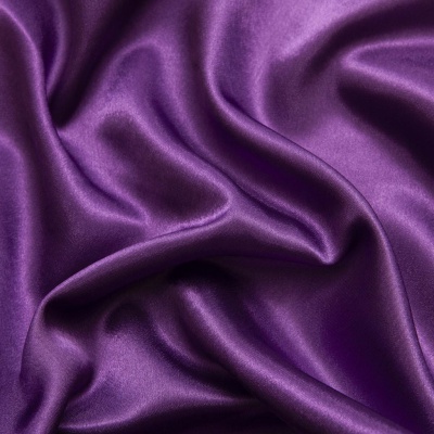 Поли креп-сатин 19-3536, 125 (+/-5) гр/м2, шир.150см, цвет фиолетовый - купить в Архангельске. Цена 155.57 руб.