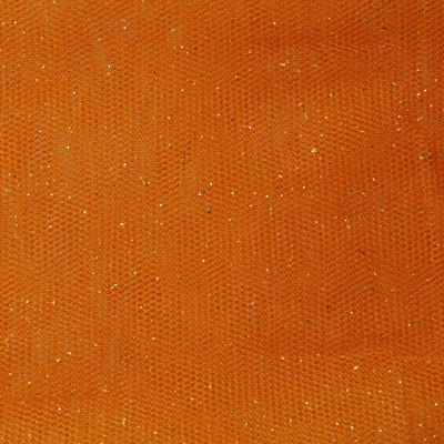 Сетка Глиттер, 24 г/м2, шир.145 см., оранжевый - купить в Архангельске. Цена 117.24 руб.