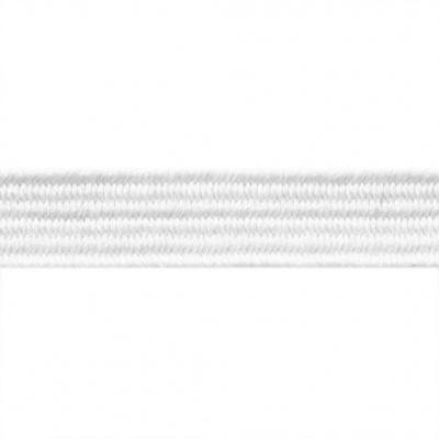 Резиновые нити с текстильным покрытием, шир. 6 мм (182 м/уп), цв.-белый - купить в Архангельске. Цена: 705.59 руб.