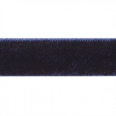Лента бархатная нейлон, шир.12 мм, (упак. 45,7м), цв.180-т.синий - купить в Архангельске. Цена: 411.60 руб.