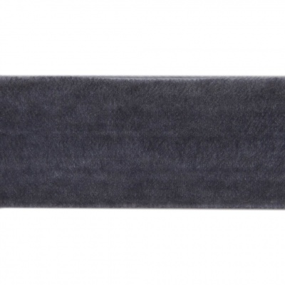 Лента бархатная нейлон, шир.25 мм, (упак. 45,7м), цв.189-т.серый - купить в Архангельске. Цена: 981.09 руб.