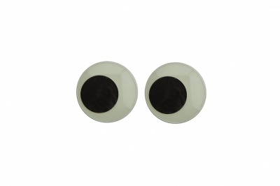 Глазки для игрушек, круглые, с бегающими зрачками, 10 мм/упак.50+/-2 шт, цв. -черно-белые - купить в Архангельске. Цена: 35.20 руб.
