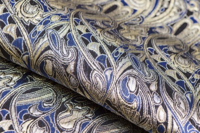 Ткань костюмная жаккард, 135 гр/м2, шир.150см, цвет синий№18 - купить в Архангельске. Цена 441.95 руб.