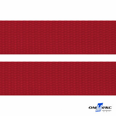 Красный- цв.171-Текстильная лента-стропа 550 гр/м2 ,100% пэ шир.40 мм (боб.50+/-1 м) - купить в Архангельске. Цена: 637.68 руб.