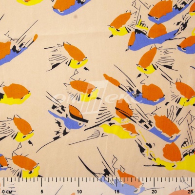 Плательная ткань "Софи" 14.1, 75 гр/м2, шир.150 см, принт птицы - купить в Архангельске. Цена 241.49 руб.