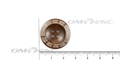 Пуговица деревянная круглая №53 (25мм) - купить в Архангельске. Цена: 3.68 руб.