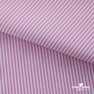 Ткань сорочечная Полоска Кенди, 115 г/м2, 58% пэ,42% хл, шир.150 см, цв.1-розовый, (арт.110) - купить в Архангельске. Цена 306.69 руб.
