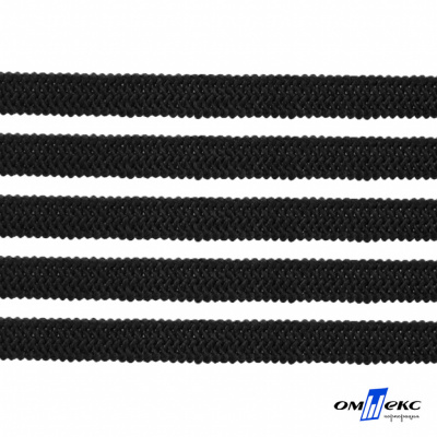 Лента эластичная вязанная (резинка) 4 мм (200+/-1 м) 400 гр/м2 черная бобина "ОМТЕКС" - купить в Архангельске. Цена: 1.78 руб.