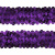 Тесьма с пайетками 12, шир. 30 мм/уп. 25+/-1 м, цвет фиолет - купить в Архангельске. Цена: 1 098.48 руб.