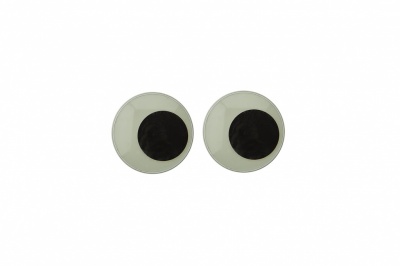 Глазки для игрушек, круглые, с бегающими зрачками, 8 мм/упак.100+/-2 шт, цв. -черно-белые - купить в Архангельске. Цена: 28.86 руб.