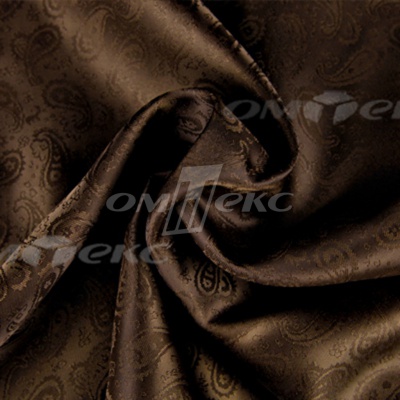 Ткань подкладочная жаккард Р14098, 19-1217/коричневый, 85 г/м2, шир. 150 см, 230T - купить в Архангельске. Цена 166.45 руб.
