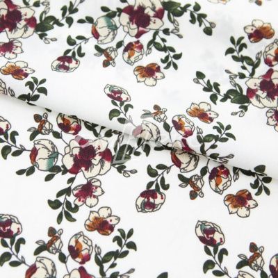 Плательная ткань "Фламенко" 23.1, 80 гр/м2, шир.150 см, принт растительный - купить в Архангельске. Цена 264.56 руб.