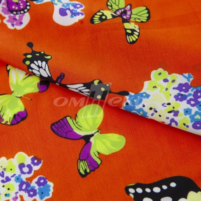 Плательная ткань "Софи" 7.1, 75 гр/м2, шир.150 см, принт бабочки - купить в Архангельске. Цена 243.96 руб.