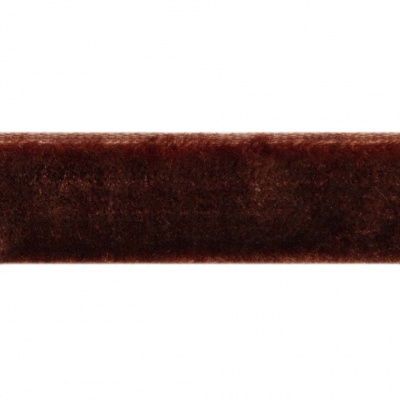 Лента бархатная нейлон, шир.12 мм, (упак. 45,7м), цв.120-шоколад - купить в Архангельске. Цена: 392 руб.